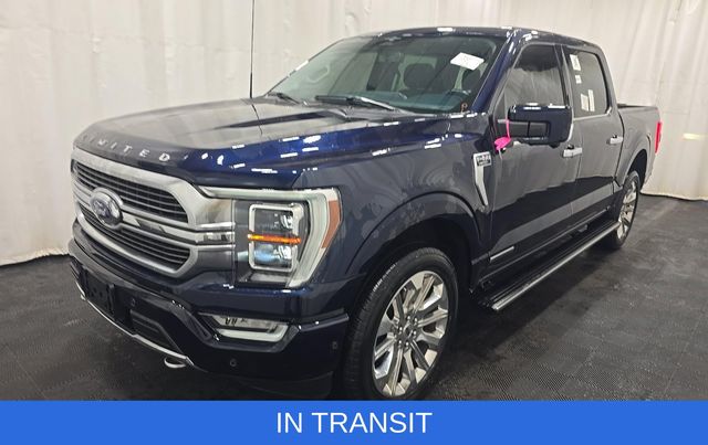 Blue 2023 Ford F-150 Limited SuperCrew 4WD Pickup Truck Four-Wheel Drive Automatic