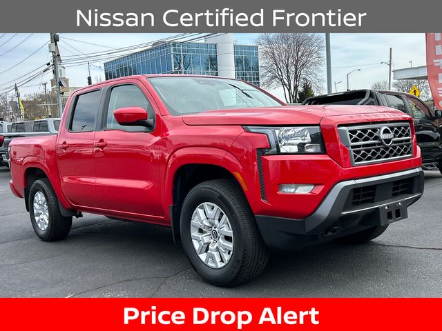 Red Alert 2023 Nissan Frontier Pickup Truck Four-Wheel Drive 9-Speed Automatic