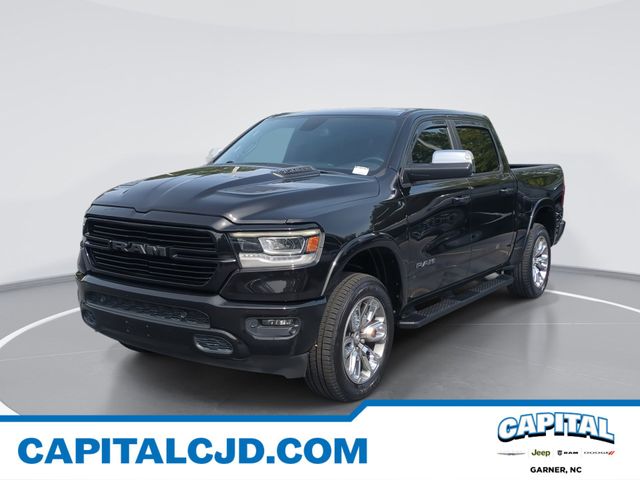 Diamond Black Crystal Pearlcoat 2020 RAM 1500 Laramie Crew Cab 4WD Pickup Truck Four-Wheel Drive 8-Speed Automatic