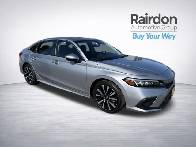 Lunar Silver Metallic 2022 Honda Civic Sedan Front-Wheel Drive Continuously Variable Transmission