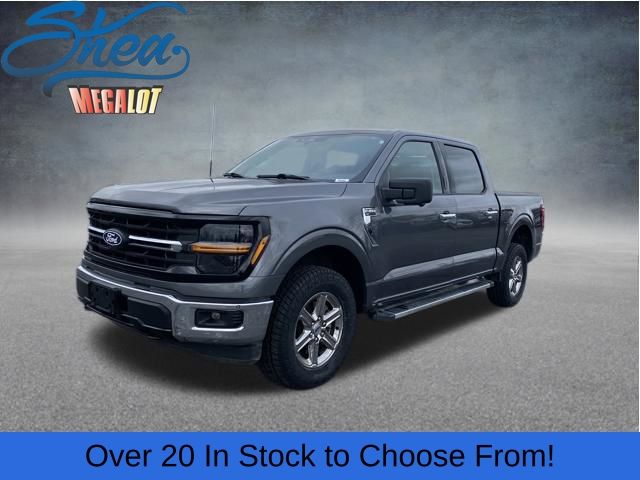 Gray 2024 Ford F-150 XLT SuperCrew 4WD Pickup Truck Four-Wheel Drive 10-Speed Automatic