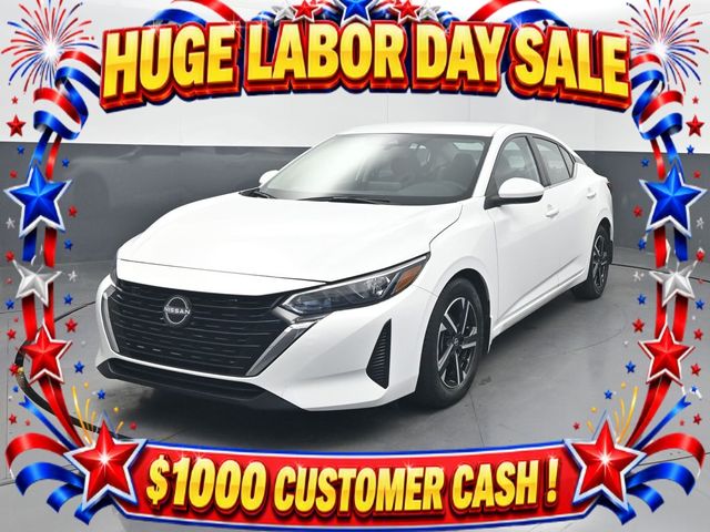 White (Fresh Powder) 2024 Nissan Sentra Sedan Front-Wheel Drive Continuously Variable Transmission