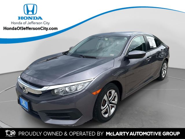 Gray (Modern Steel Metallic) 2017 Honda Civic Sedan Front-Wheel Drive Continuously Variable Transmission