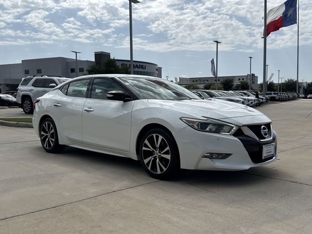 Pearl White 2018 Nissan Maxima Sedan Front-Wheel Drive Continuously Variable Transmission