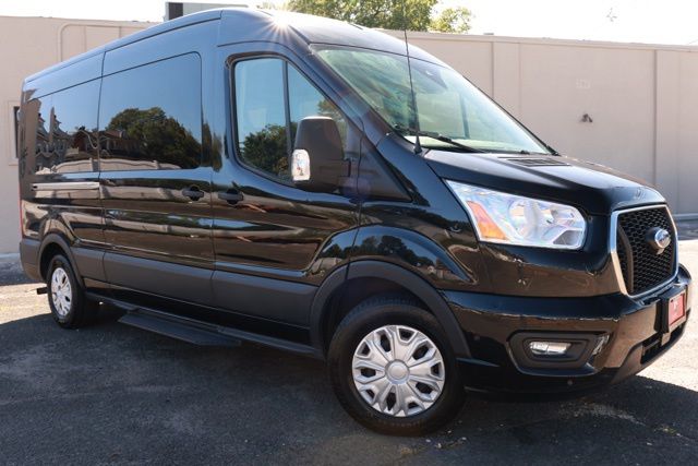 Black Metallic 2022 Ford Transit Passenger Van Rear-Wheel Drive