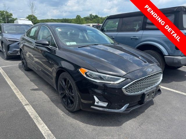 Agate Black Metallic 2020 Ford Fusion Titanium AWD Sedan All-Wheel Drive 6-Speed Automatic