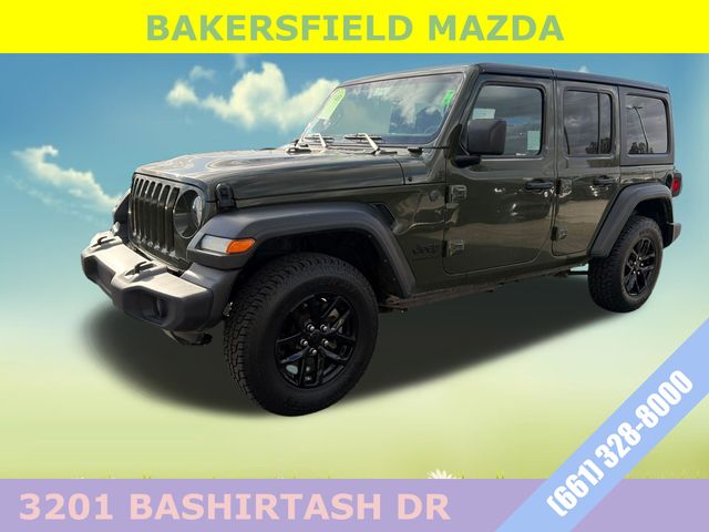 Sarge Green Clearcoat 2023 Jeep Wrangler Sport S 4-Door 4WD SUV / Crossover Four-Wheel Drive 8-Speed Automatic