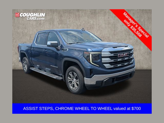 Pacific Blue Metallic 2023 GMC Sierra 1500 Pickup Truck Four-Wheel Drive 8-Speed Automatic