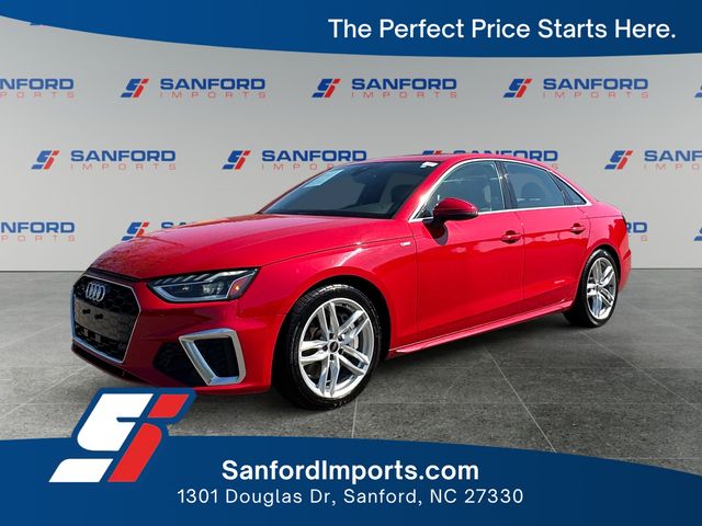 Orange (Tango Red Metallic) 2023 Audi A4 Sedan All-Wheel Drive 7-Speed Automatic
