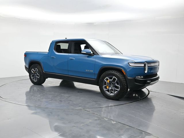 Blue 2022 Rivian R1T Launch Edition Crew Cab AWD Pickup Truck All-Wheel Drive 1-Speed Automatic