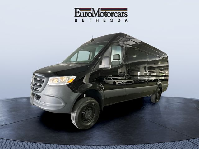 Jet Black 2024 Mercedes-Benz Sprinter Cargo 2500 170 High Roof AWD Van All-Wheel Drive 9-Speed Automatic
