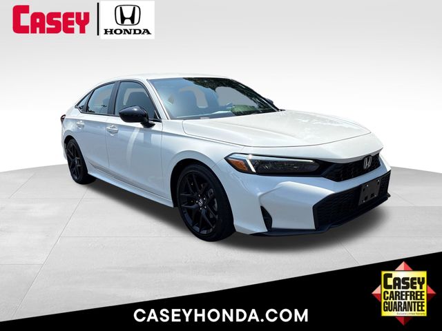 Platinum White Pearl 2026 Honda Civic Sedan Front-Wheel Drive Continuously Variable Transmission