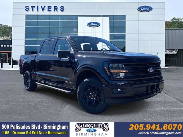 Agate Black Metallic 2025 Ford F-150 XLT SuperCrew 4WD Pickup Truck Four-Wheel Drive Automatic
