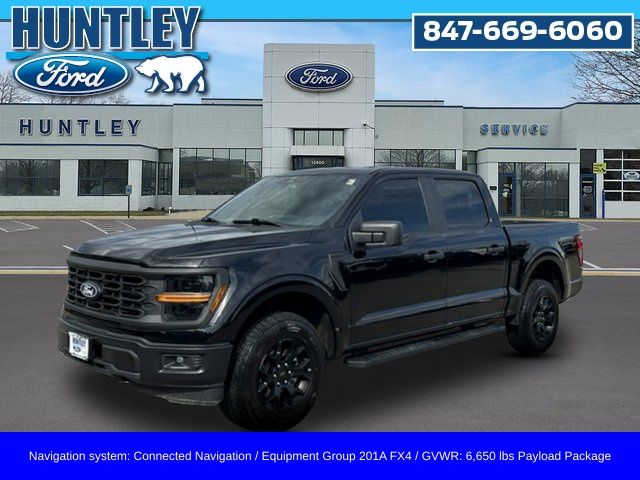 Black 2024 Ford F-150 Pickup Truck Four-Wheel Drive Automatic