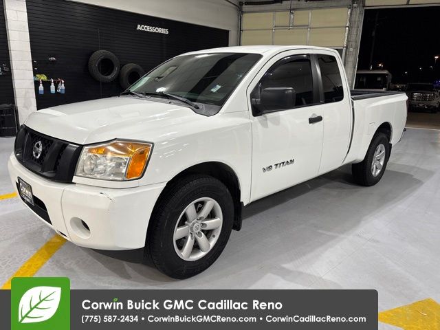 Glacier White 2014 Nissan Titan Pickup Truck 4X2 5-Speed Automatic