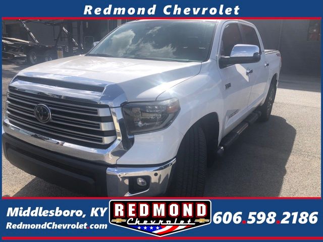 Super White 2019 Toyota Tundra Limited CrewMax 5.7L 4WD Pickup Truck Four-Wheel Drive 6-Speed Automatic