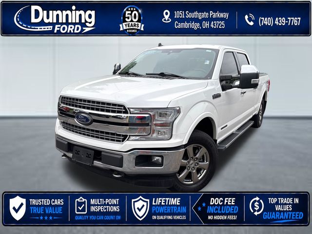 Star White Metallic Tri-Coat 2020 Ford F-150 Lariat SuperCrew 4WD Pickup Truck Four-Wheel Drive Automatic