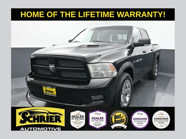 Brilliant Black Crystal Pearlcoat 2011 RAM 1500 Sport Crew Cab 4WD Pickup Truck Four-Wheel Drive 5-Speed Automatic