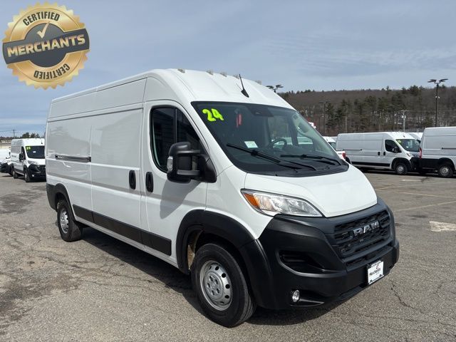 Bright White Clearcoat 2024 RAM ProMaster 2500 Tradesman 159 High Roof Cargo Van FWD w/ Passenger Seat Van Front-Wheel Drive 9-Speed Automatic