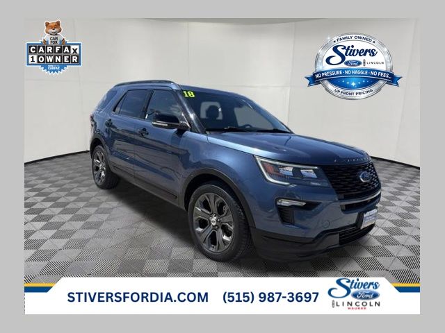 Blue Metallic 2018 Ford Explorer SUV / Crossover All-Wheel Drive 6-Speed Automatic