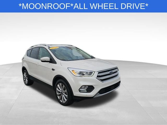 White Platinum 2018 Ford Escape Titanium AWD SUV / Crossover All-Wheel Drive 6-Speed Automatic