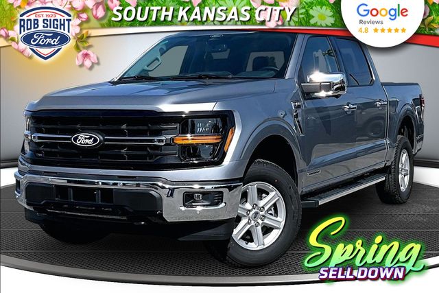 Iconic Silver Metallic 2025 Ford F-150 XLT SuperCrew 4WD Pickup Truck Four-Wheel Drive Automatic