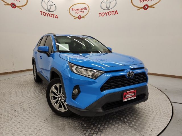 Blue Flame 2021 Toyota RAV4 XLE Premium FWD SUV / Crossover Front-Wheel Drive 8-Speed Automatic
