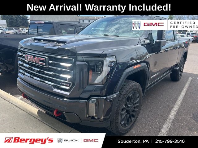 Titanium Rush Metallic 2024 GMC Sierra 2500HD AT4 Crew Cab 4WD Pickup Truck Four-Wheel Drive Automatic