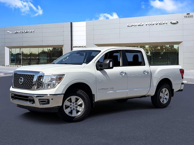 Glacier White 2018 Nissan Titan Pickup Truck Four-Wheel Drive 7-Speed Automatic