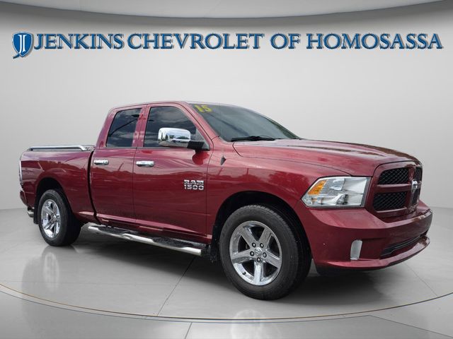 Deep Cherry Red Crystal Pearlcoat 2015 RAM 1500 Express Quad Cab RWD Pickup Truck 4X2 8-Speed Automatic