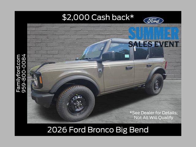 Marsh Gray 2026 Ford Bronco SUV / Crossover Four-Wheel Drive Automatic
