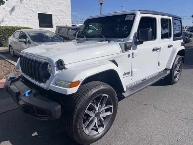 Bright White Clearcoat 2024 Jeep Wrangler 4xe Sport S 4WD SUV / Crossover Four-Wheel Drive 8-Speed Automatic