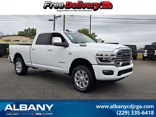 Bright White Clearcoat 2026 RAM 2500 Laramie Crew Cab 4WD Pickup Truck Four-Wheel Drive 8-Speed Automatic