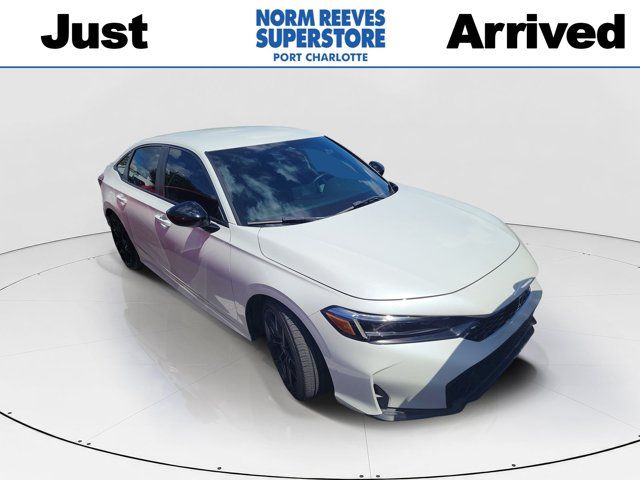 White 2025 Honda Civic Sedan Front-Wheel Drive Continuously Variable Transmission