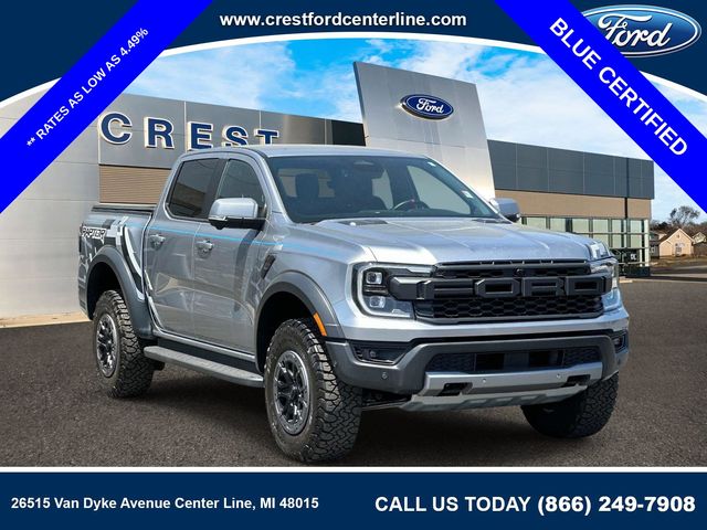 Iconic Silver Metallic 2024 Ford Ranger Pickup Truck Four-Wheel Drive Automatic