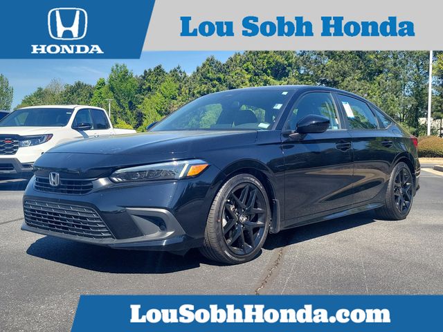 Crystal Black Pearl 2023 Honda Civic Sport FWD Sedan Front-Wheel Drive Continuously Variable Transmission