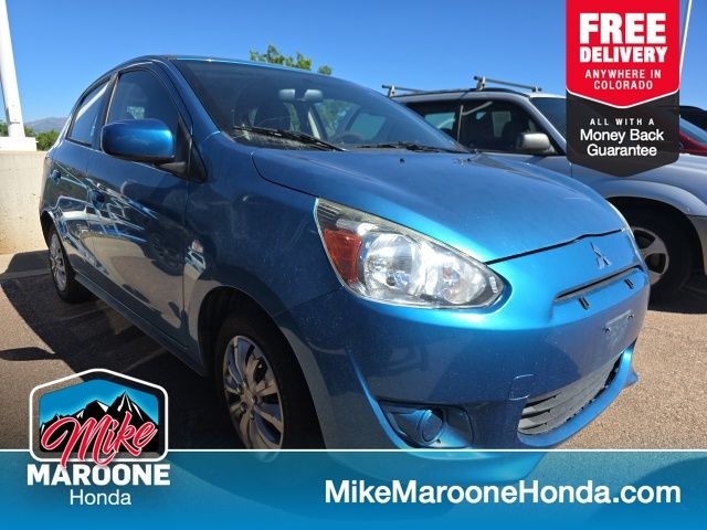 Sapphire Blue 2015 Mitsubishi Mirage Hatchback Front-Wheel Drive Continuously Variable Transmission