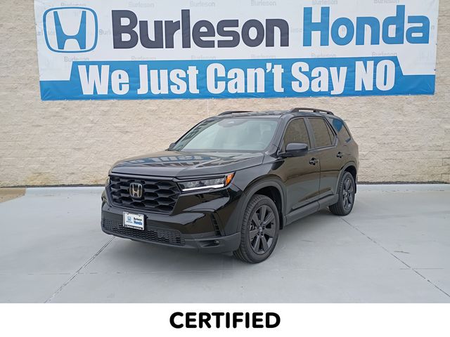 Crystal Black Pearl 2025 Honda Pilot Sport FWD SUV / Crossover Front-Wheel Drive Automatic