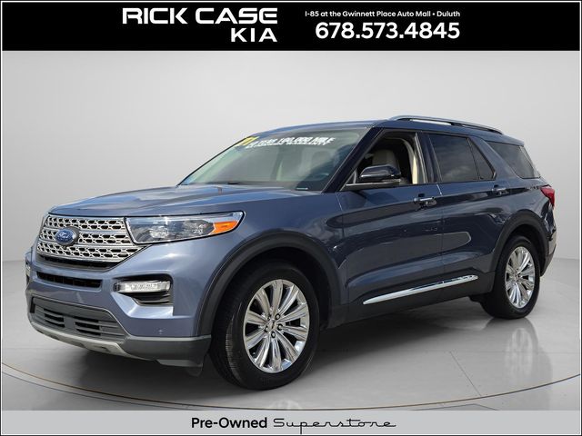 Blue Metallic 2021 Ford Explorer SUV / Crossover Rear-Wheel Drive Automatic