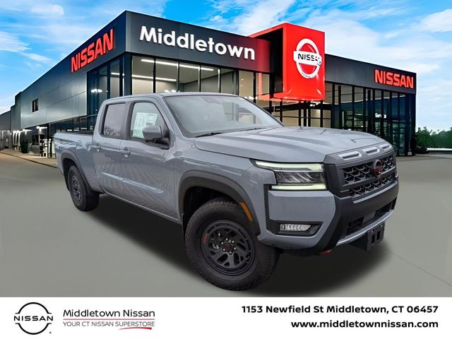Boulder Gray Pearl 2025 Nissan Frontier PRO-4X Crew Cab LB 4WD Pickup Truck Four-Wheel Drive 9-Speed Automatic Overdrive