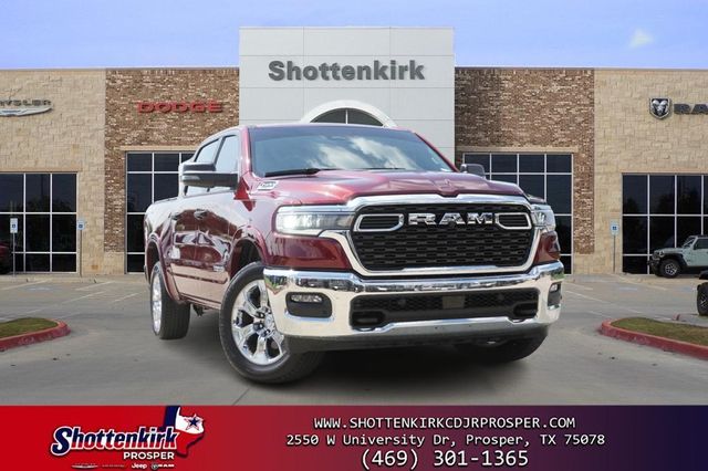 Delmonico Red Pearlcoat 2025 RAM 1500 Big Horn Crew Cab 4WD Pickup Truck Four-Wheel Drive 8-Speed Automatic