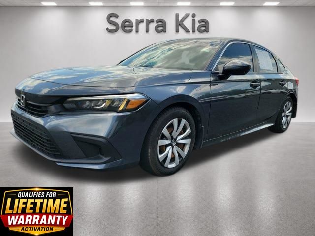 Blue 2023 Honda Civic Sedan Front-Wheel Drive Continuously Variable Transmission