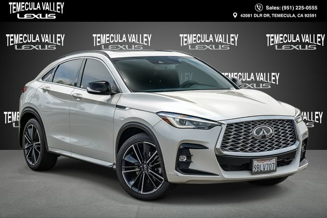 Majestic White 2022 INFINITI QX55 Luxe AWD SUV / Crossover All-Wheel Drive Continuously Variable Transmission