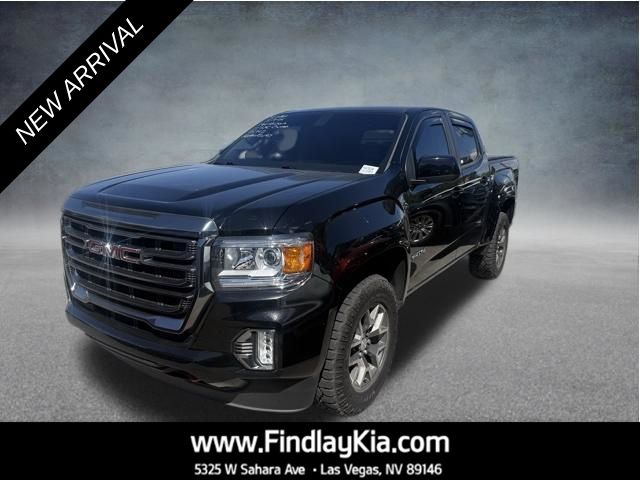 Onyx Black 2022 GMC Canyon AT4 Crew Cab 4WD with Leather Pickup Truck Four-Wheel Drive 8-Speed Automatic