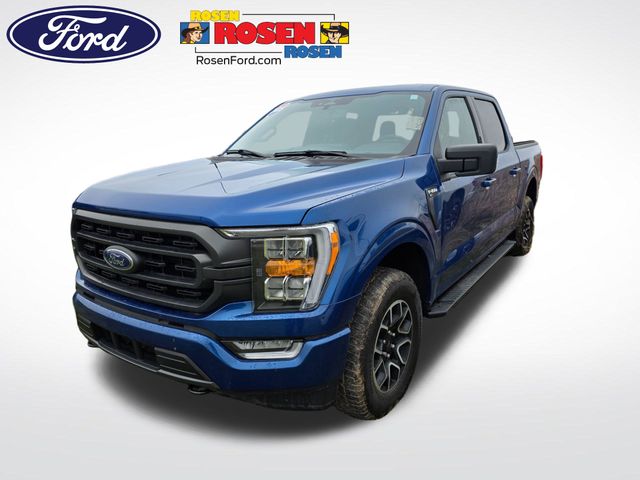 Atlas Blue Metallic 2023 Ford F-150 XLT SuperCrew 4WD Pickup Truck Four-Wheel Drive Automatic