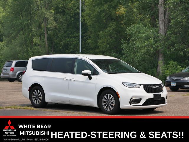 Bright White Clearcoat 2023 Chrysler Pacifica Hybrid Minivan Front-Wheel Drive Continuously Variable Transmission