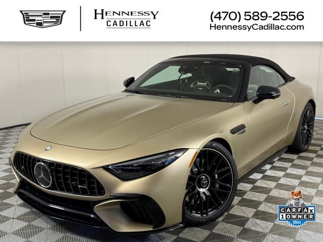 Gold 2025 Mercedes-Benz SL-Class AMG SL 63 4MATIC Convertible All-Wheel Drive 9-Speed Automatic