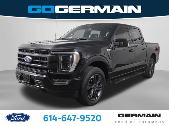 Agate Black Metallic 2023 Ford F-150 Lariat SuperCrew 4WD Pickup Truck Four-Wheel Drive Automatic