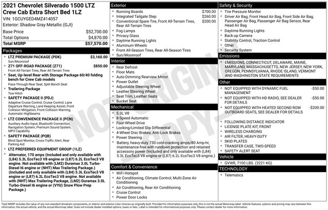 2021 Chevrolet Silverado 1500 LTZ photo