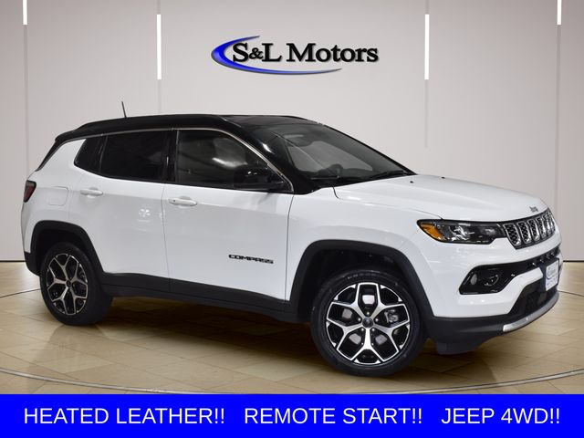 Bright White Clearcoat 2025 Jeep Compass SUV / Crossover Four-Wheel Drive 8-Speed Automatic
